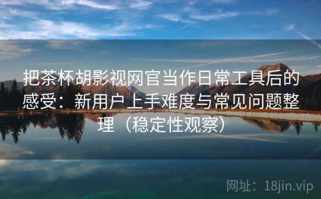 把茶杯胡影视网官当作日常工具后的感受：新用户上手难度与常见问题整理（稳定性观察）
