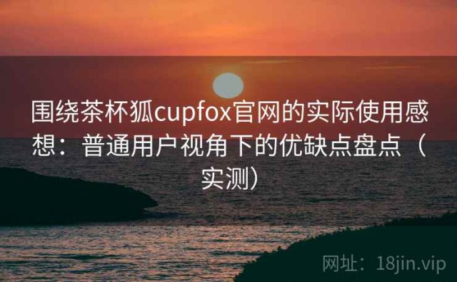 围绕茶杯狐cupfox官网的实际使用感想：普通用户视角下的优缺点盘点（实测）