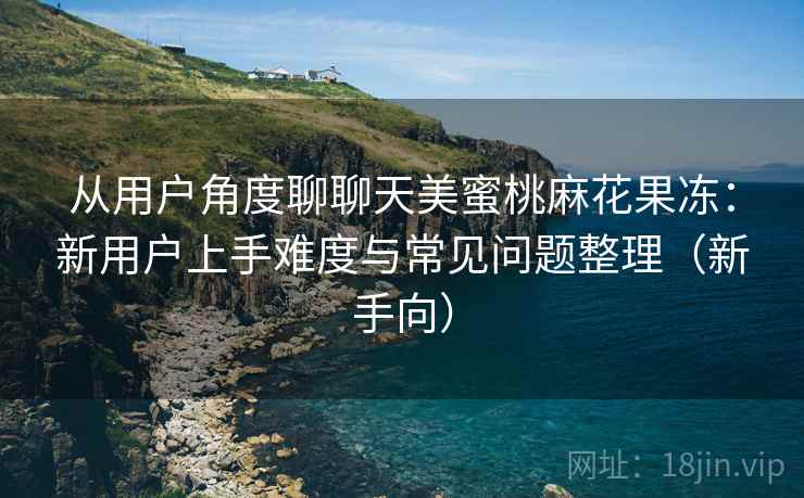 从用户角度聊聊天美蜜桃麻花果冻:新用户上手难度与常见问题整理(新手向) 从用户角度聊聊天美蜜桃麻花果冻:新用户上手难度与常见问题整理(新手向)